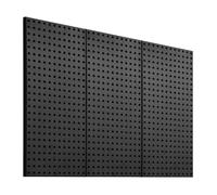 Panneau Perforé Mural-VEVOR-609,6x304,8 mm-Organiseur Garage en Métal Robuste avec 3 Panneaux Perforés, Accessoires-Noir