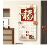 Panneau Perforé Pour Outils, Panneau Perforé En Bois, Kit Combiné Pour Clés, Sacs Et Décoration Intérieure - Organiseur Mural Pour Salon, Couloir Ou Entrée(White-D,60x120 cm)