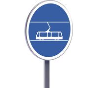 Panneau permanent B27b voie reservee aux tramways 450 c2 TALIAPLAST - 522681