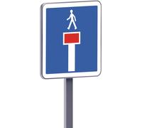 Panneau permanent C13c 500x500 c1 impasse uniquement accessible par les piétons TALIAPLAST - 528161