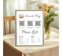 Panneau personnalisé en acrylique avec code QR pour entreprise, cadre doré/argent/noir, panneau personnalisé multi-Facebook sur les réseaux sociaux, choisissez votre cadre, numérisez pour payer Venmo
