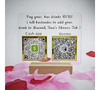 Panneau personnalisé pour réseaux sociaux avec code QR Instagram, icône de l'application Cash Appointmen, double signe de code QR, numérisation pour payer, symbole de paiement CashApp PayPal, plaque