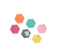 Panneau Photo Hexagonal En Feutre 10Pcs Hexagon Message Board Self-Stick Felt Tile Sticker For Room Wall Decor Black Bulletin For Photo Display And Notes