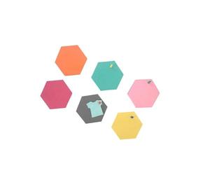 Panneau Photo Hexagonal En Feutre 10Pcs Hexagon Message Board Self-Stick Felt Tile Sticker For Room Wall Decor Black Bulletin For Photo Display And Notes