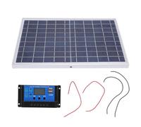 Panneau Photovoltaïque 10W Polycristallin 18V, Résistant Eau IP65, Avec Contrôleur 12V 24V - Clôture Électrique Solaire, Panneaux Photovoltaiques Solaires, Idéal Pour Bateaux et