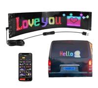 Panneau pixel à matrice LED RVB, panneau d'affichage coloré flexible pour voiture, panneau de défilement programmable pour voiture, message publicitaire intelligent, écran souple pour magasin, bar,