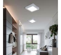 Panneau Plafonnier Aufbaulampe LED Luminaire de Salon Blanc Couloir 2er Set