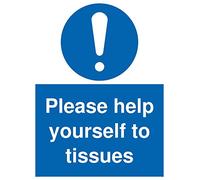 Panneau « Please help yourself to tissues » - Aluminium composite 3 mm