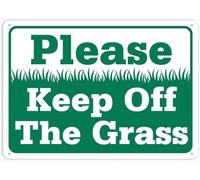 Panneau « Please Keep Off The Grass » - En aluminium imprimé UV - 30,5 x 20,3 cm - Résistant aux intempéries - Pour la maison ou le travail