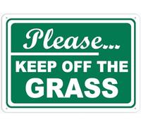 Panneau « Please Keep Off The Grass For Business » en aluminium antirouille imprimé UV 20,3 x 30,5 cm