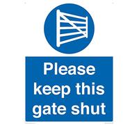 Panneau « Please keep this gate shut » - 300 x 400 mm - A3P