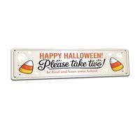 Panneau « Please Take Two Happy Halloween Candy » pour entrée, porche ou bureau 20,3 x 30,5 cm