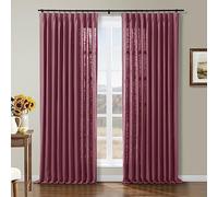 Panneau plissé rouge 254 x 243 cm (L x l) non doublé pour salon et chambre à coucher Ele 243,8 cm de long Design plissé Décoration d'intérieur