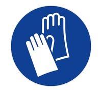 Panneau Port des gants de sécurité obligatoire - Ø30cm - ISO 7001