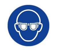 Panneau Port des lunettes de sécurité obligatoire - Ø30cm - ISO 7001