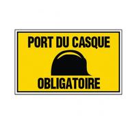 Panneau Port du casque obligatoire - En polystyrène choc - 33x20cm