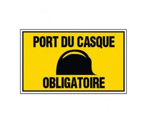 Panneau Port du casque obligatoire - En polystyrène choc - 33x20cm