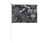 Panneau portable imprimé libellules gris, drapeau double face léger pour une installation instantanée et un impact élevé