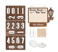 Panneau pour compter les livres lus cette année, accessoire de lecture | Panneau de compteur de livres pour bibliothèque, chambre, coin, club, lecteur, enseignant, femme, vers de livre, étudiants