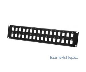 Panneau pour montage embases RJ45 nu - 32 ports