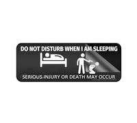 Panneau pour porte en plastique acrylique avec inscription « Do Not Disturb When I Am Sleeping » - Autocollant amusant pour bureau, restaurant, hôtel, supermarché, 25,4 x 7,6 cm