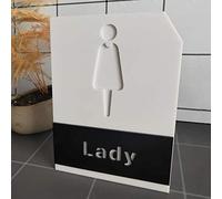 Panneau pour salle de bain, 6 * 8 Inch Bathroom Door Signs, for Offices, Businesses, and Restaurants