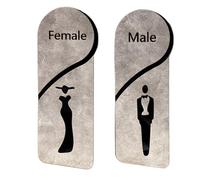 Panneau pour salle de bain, Acrylic Raised Identification Icons, for Offices, Businesses, and Restaurants, 4.3 * 11.8 Inch