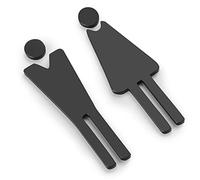 Panneau pour salle de bain, Bathroom Door Sign Decor, for Offices, Businesses, and Restaurants