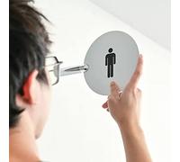 Panneau pour salle de bain, Men and Women 6 Inch Round Double Sided Bathroom Door Signs, for Offices, Businesses,