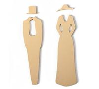 Panneau pour salle de bain, Minimalist Aluminum Door Signs, for Business, for Lounge Changing Rooms In Public Places