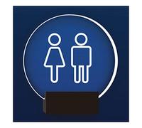 Panneau pour salle de bain, Wall Mount Mens Gents Women Bathroom Lighted Sign,
