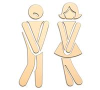 Panneau pour toilettes, Aluminum Men's and Women's Bathroom Sign, Bathroom Door Sign/Placard, for Business,