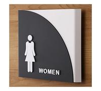 Panneau pour toilettes, Bathroom Door Signs, Restroom Signs for Home and Business Office Door Wall