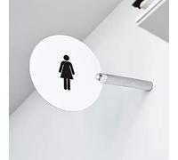 Panneau pour toilettes, Men and Women 6 Inch Round Double Sided Bathroom Door Signs, for Offices, Businesses,