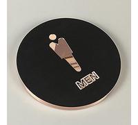 Panneau pour toilettes, Round Bathroom Door Sign Decor, for Offices, Businesses, and Restaurants