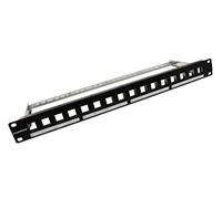 panneau premium métal - a équiper - 16 ports - 1u - noir - gigamédia pan16vkp