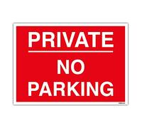 Panneau « Private No Parking » - « Car Park Management » - Imprimé sur panneau en plastique rigide de 1 mm (A4 297 x 210 mm)
