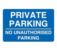 Panneau « Private Parking No Unauthorised Parking »