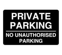 Panneau « Private Parking No Unauthorised Parking »