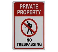 Panneau « Private Property », panneau « No Trespassing », « No Trespassing », « Keep Out Parking » - En métal - 20,3 x 30,5 cm