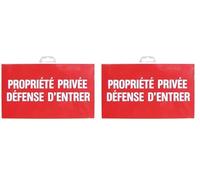 Panneau Propriété privée défense d'entrer - Rigide 330x200mm - 4160528 (Lot de 2)