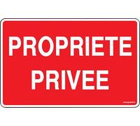 Panneau Propriété Privée - Plaque de Signalisation PVC Forex 3 mm - Accès Interdit/Terrain Privé - Usage Extérieur pour Portail, Clôture, Maison, Entreprise (15 x 20 cm)