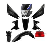 Panneau Protection carénage Kit De Carénage Complet pour Moto Couvercle Phare Garde-Boue Panneaux Latéraux Protection Réservoir Noir Et Bleu pour XTZ 125