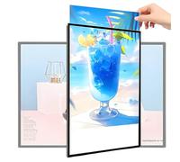 Panneau publicitaire LED commercial, caisson lumineux LED, cadre en alliage d'aluminium, support mural pour menu, écran horizontal/vertical pour enseigne de cinéma à emporter VerticalScreen-40×50cm