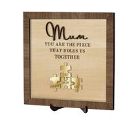 Panneau puzzle personnalisé en bois avec nom « You Are The Piece That Hold Us Together » - Cadeau de fête des mères avec noms d'enfants, cadeau de mère de la part de sa fille et de son fils