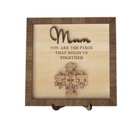 Panneau puzzle personnalisé en bois avec nom « You are The Piece That Hold Us Together » - Cadeau pour maman, panneau puzzle avec noms d'enfants, cadeau pour mère de la part de sa fille et de son fils