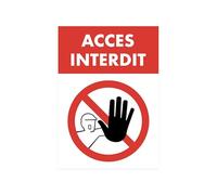 Panneau PVC "ACCÈS INTERDIT" format A5