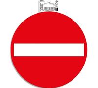 Panneau PVC adhésif antidérapant Sens interdit 20 cm - Rouge