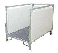 Panneau PVC façade arrière pour case à veau Kerbl Blanc 97x3x25 cm
