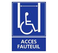 Panneau PVC Handicapé - Personne à mobilité réduite ascenseur accès fauteuil 15x20cm épaisseur 5mm